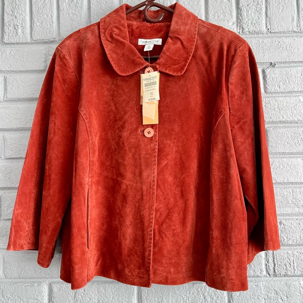 NWT Coldwater Creek suede jacket. Size XL